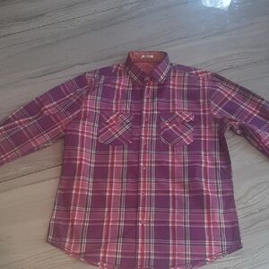 Bugatchi Plaid Men Shirt - Purple and Pink